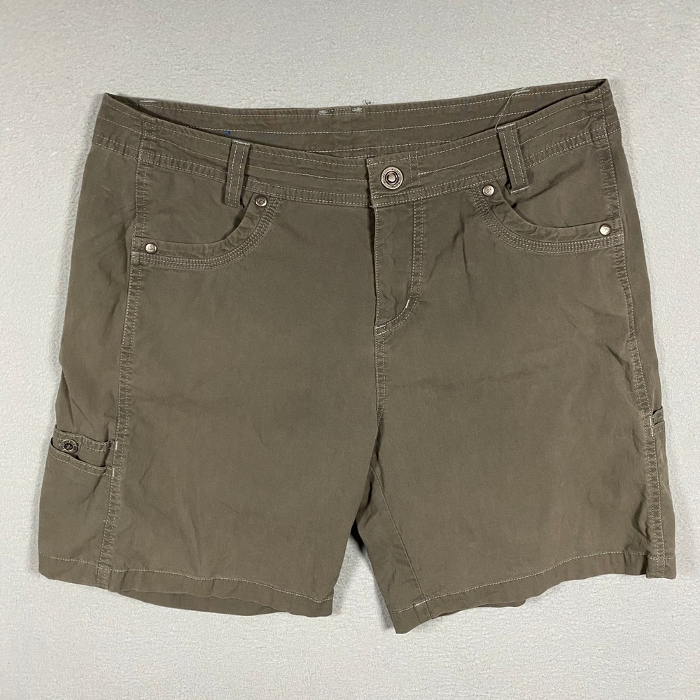 Kuhl Hiking Shorts Womens 10 Brown Splash Cargo Utility Outdoor Trail Cotton